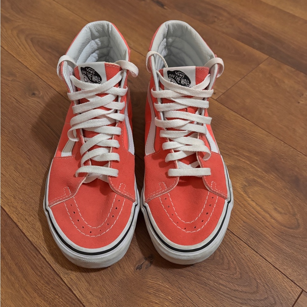 Vans Bold Pink and White High-Tops